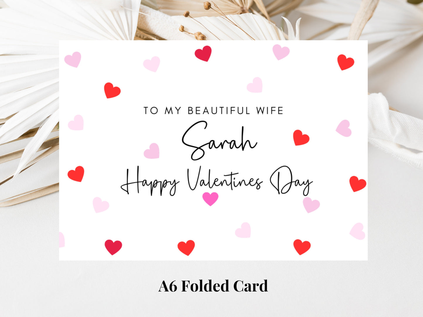 Personalised To My Beautiful Wife Happy Valentines Day Card/ Romantic Hubby to Be/ Wifey to Be Card/ Funny Cute Couples Card