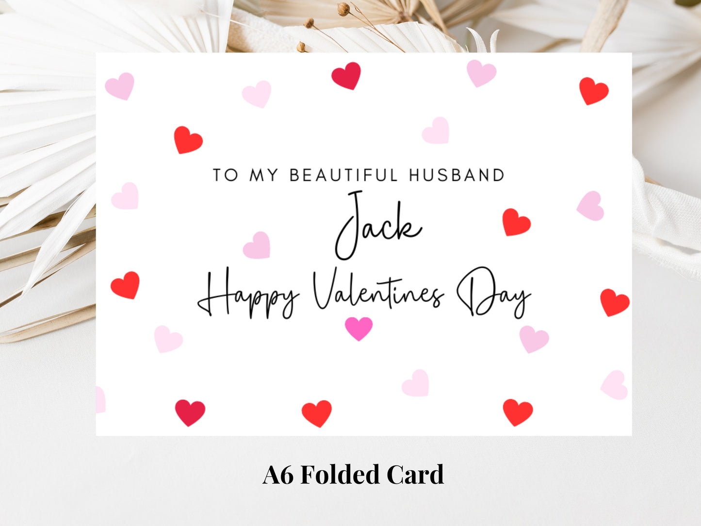 Personalised To My Beautiful Husband Happy Valentines Day Card/ Romantic Hubby Husband Gift Present/ Funny Cute Couples Anniversary Card