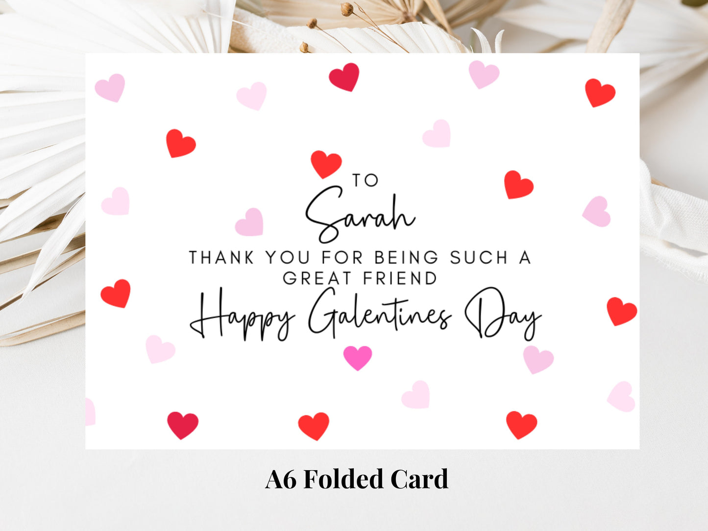 Personalised Thank You for Being Such a Great Friend Happy Galentines Day Card/ Gal Pal Galentines Day/ Best Friend Appreciation Thanks