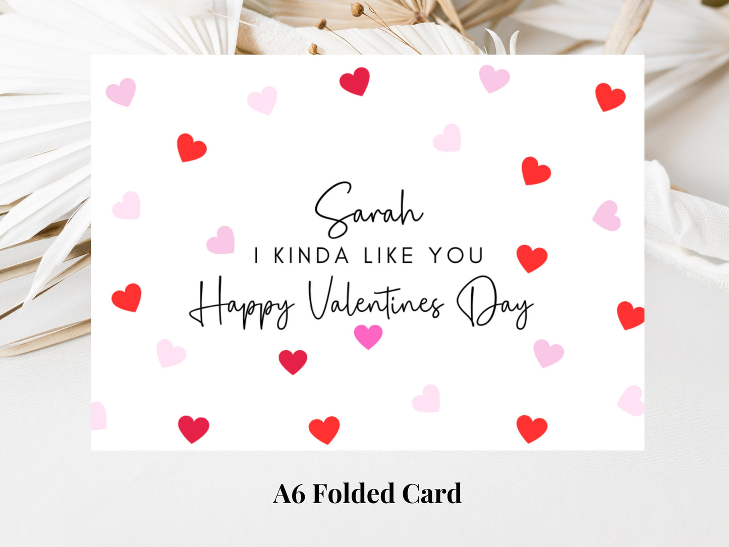 Personalised I Kinda Like You Happy Valentines Day Card/ Romantic Husband/ Wife/Girlfriend/ Boyfriend/Funny Cute Couples Anniversary Card