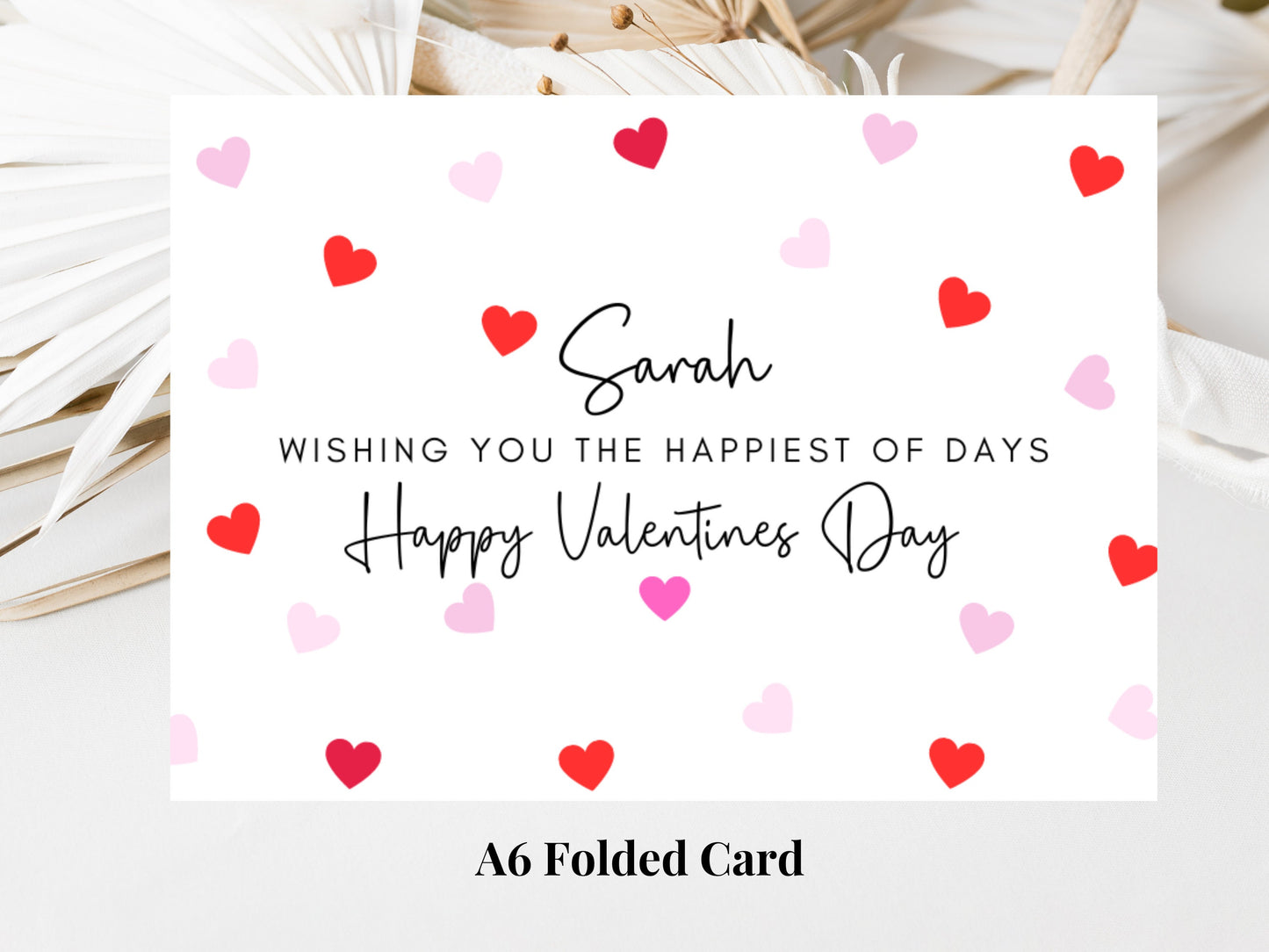 Personalised Wishing You the Happiest of Days Happy Valentines Day Card/ Romantic Husband/Wife/Girlfriend/Boyfriend/Couples Anniversary Card