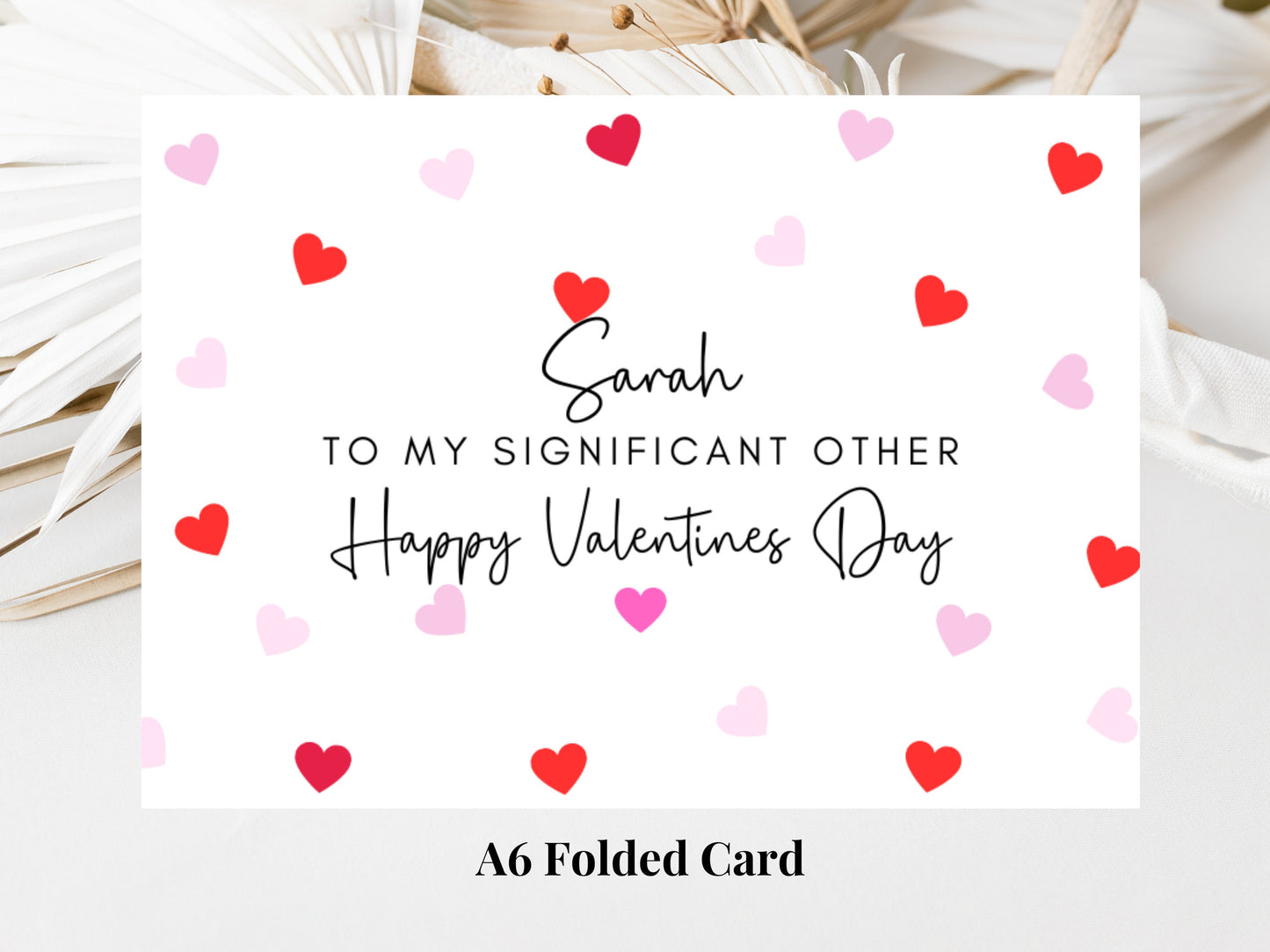 Personalised To My Significant Other Happy Valentines Day Card/Romantic Husband/ Wife/ Girlfriend/ Boyfriend/Cute Couples Anniversary Card