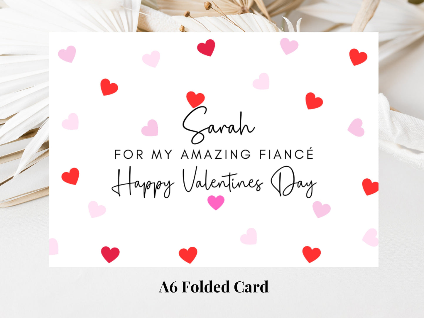 Personalised For My Amazing Fiance Happy Valentines Day Card/Romantic Husband/ Wife/ Girlfriend/ Boyfriend/Cute Couples Anniversary Card