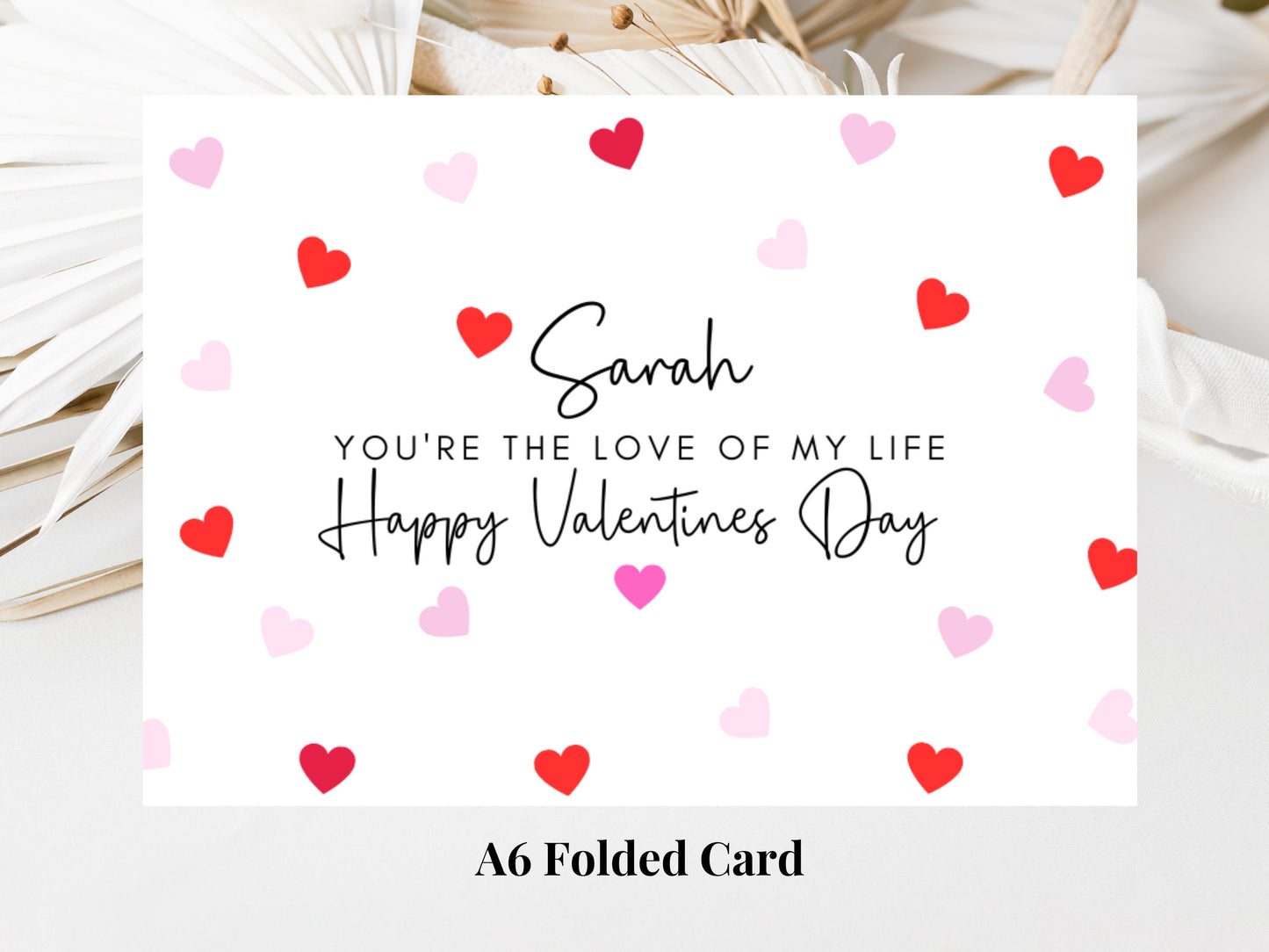 Personalised Youre the Love of My Life Happy Valentines Day Card/ Husband/ Wife/ Girlfriend/ Boyfriend/ Cute Couples Anniversary Card