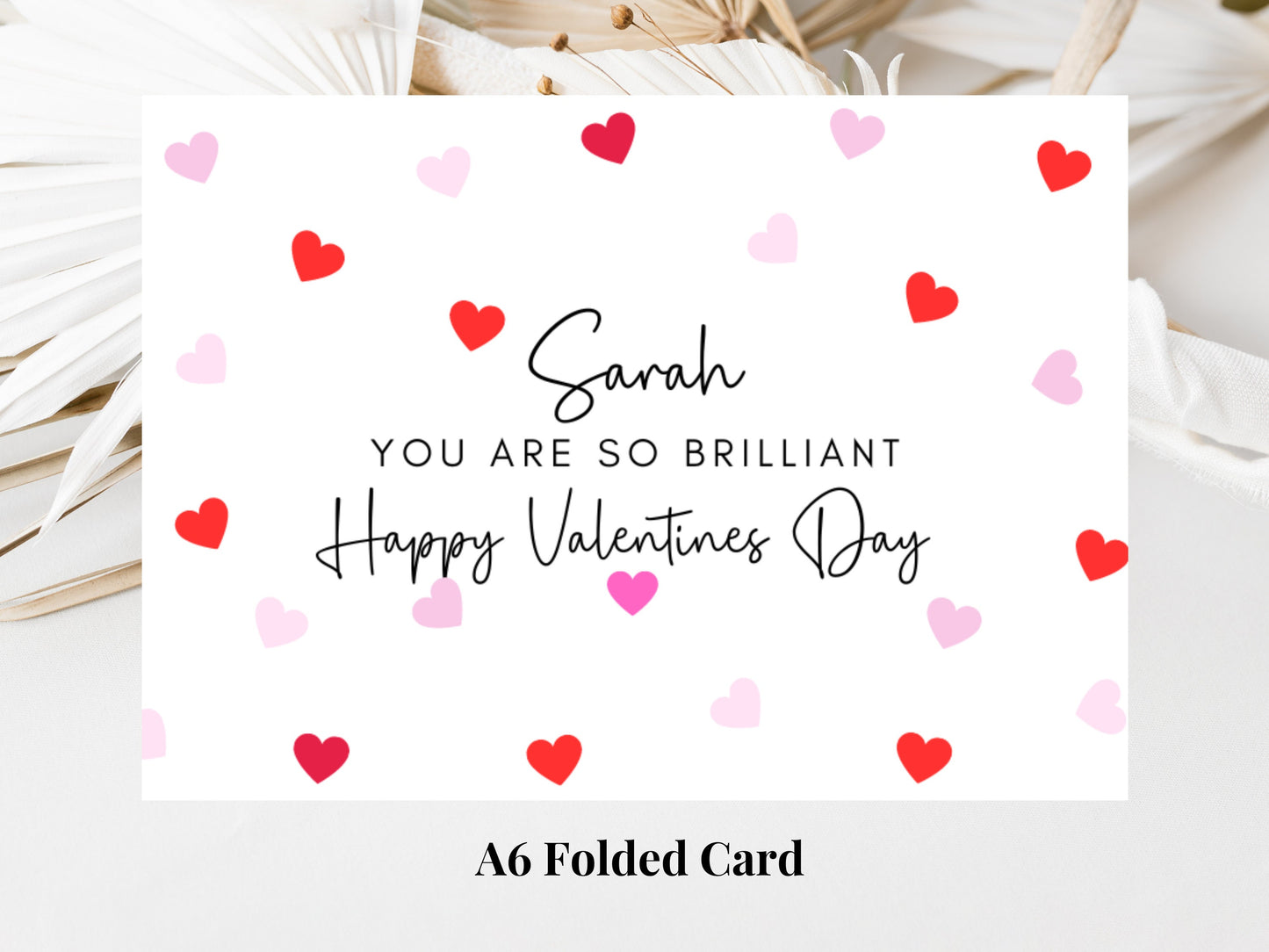 Personalised You Are So Brilliant Happy Valentines Day Card/ Husband/ Wife/ Girlfriend/ Boyfriend/ Cute Couples Anniversary Card