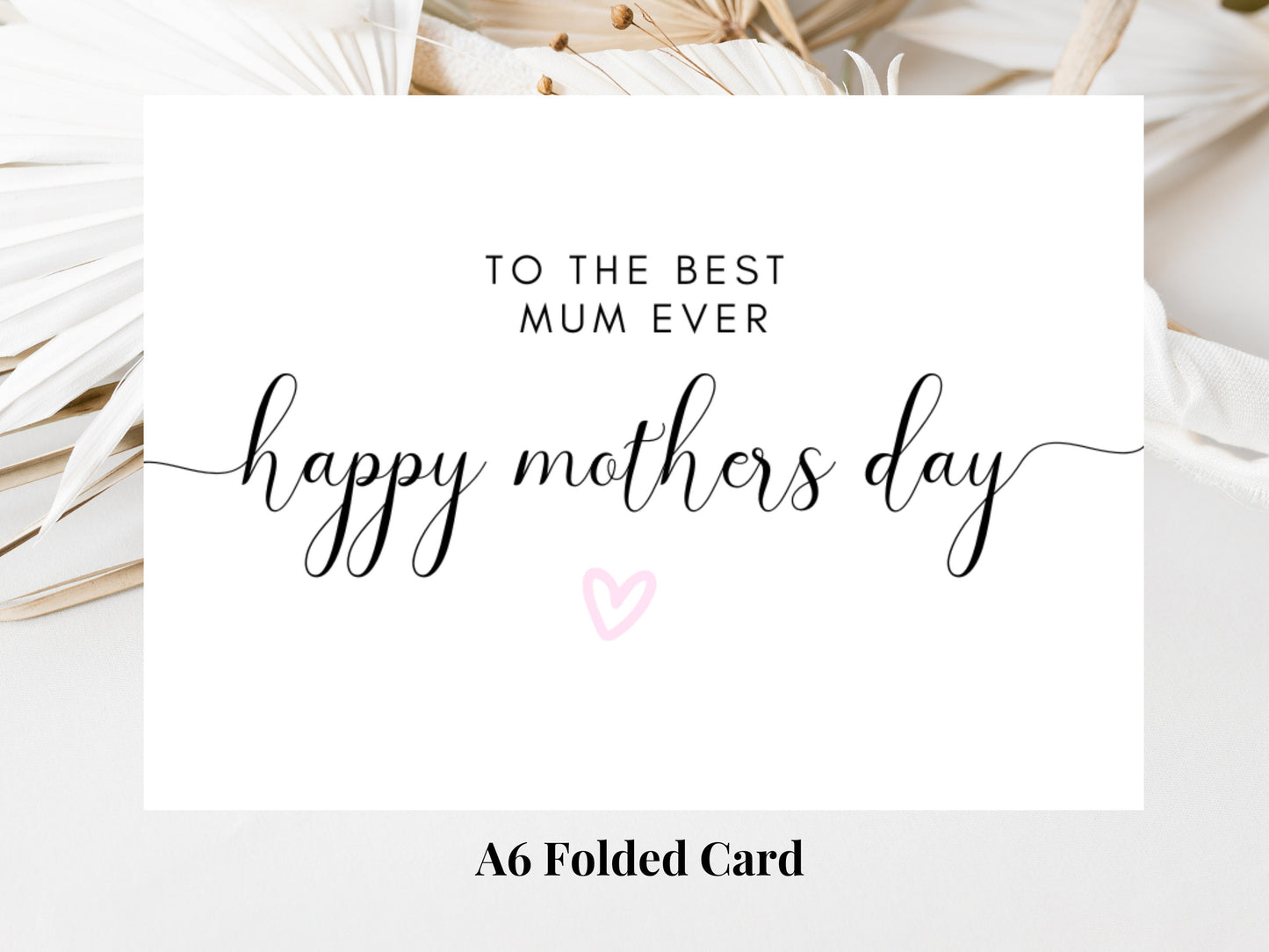 To the Best Mum Ever Card/ Personalised Happy Mothers Day Greeting Card/ I Love You Mum/ To a Special Mum/ Present/ Mothers Day Gift for Mum