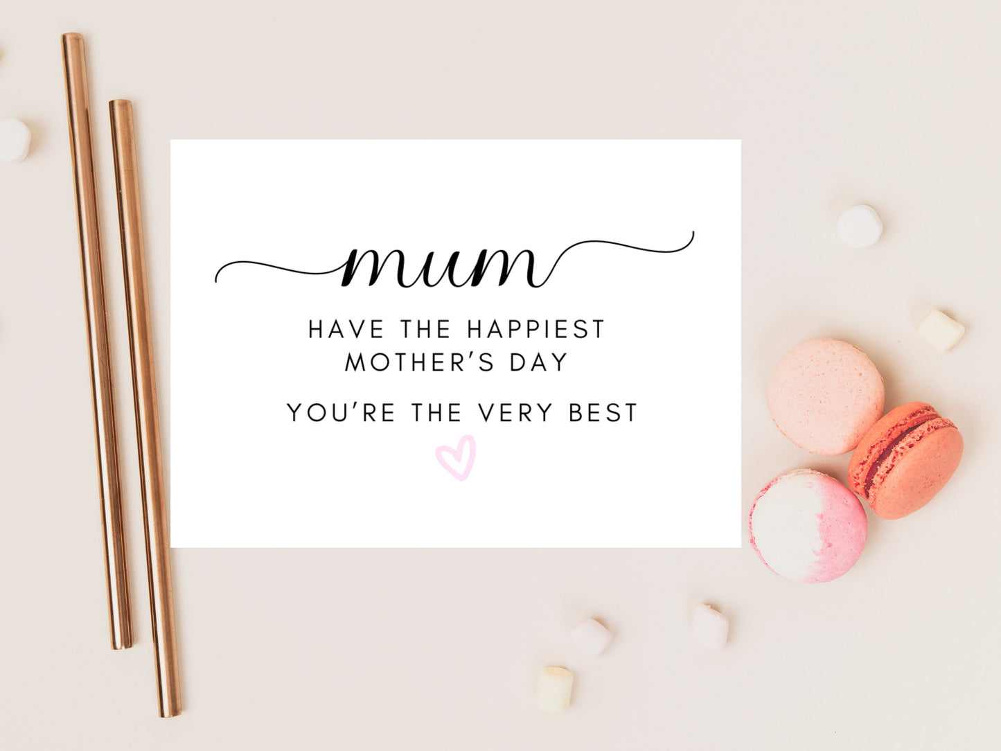 Mum Have the Happiest Mothers Day Youre the Very Best Card/ Personalised Happy Mothers Day Greeting Card/ A Special Mothers Day Gift for Mum