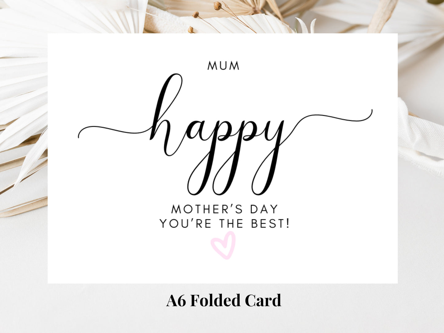 Mum Happy Mothers Day Youre the Best Card/ Personalised Mothers Day Greeting/ I Love You Mum/ To a Special Mum/ Mothers Day Gift for Mum