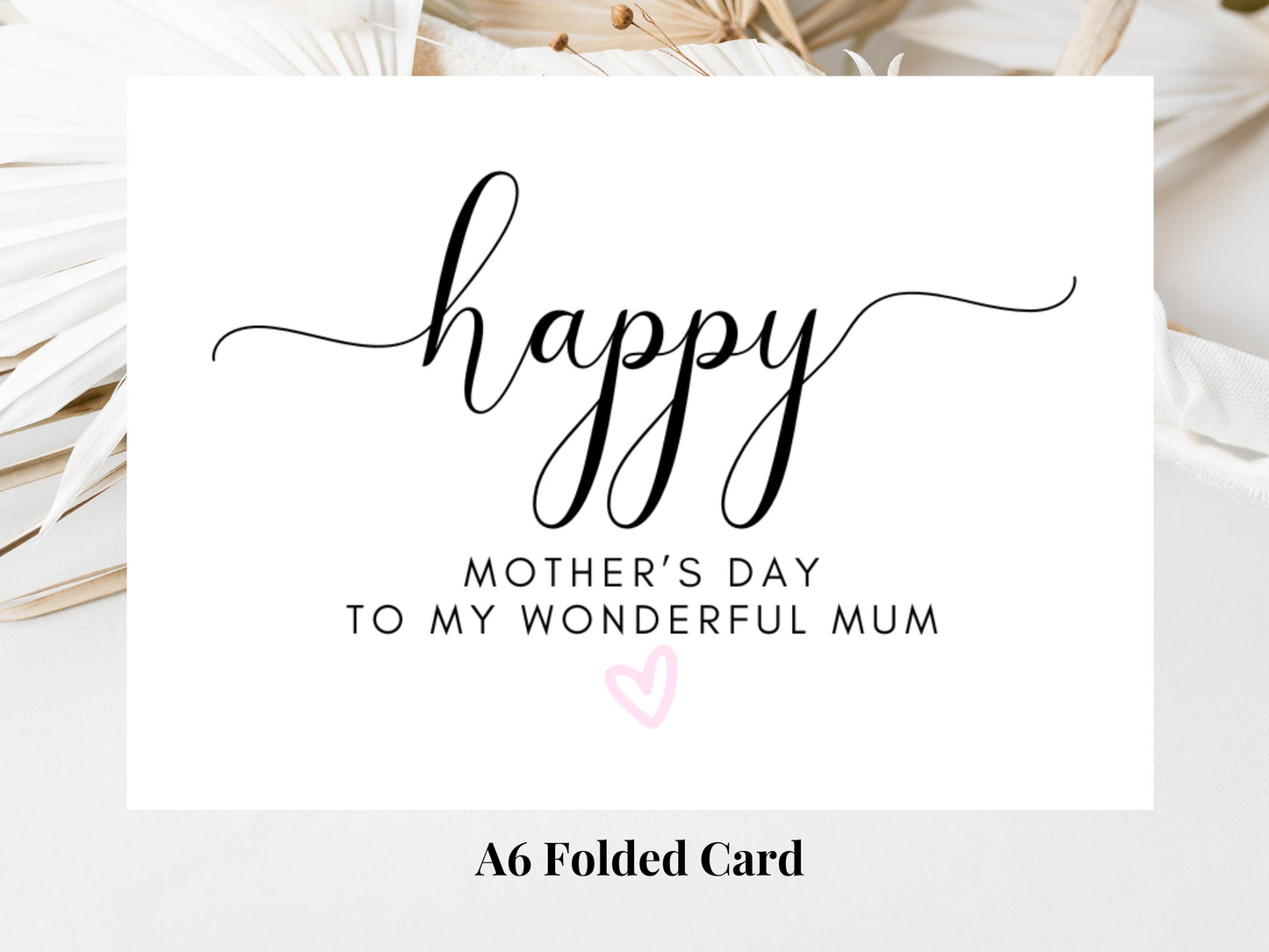 To My Wonderful Mum Happy Mothers Day Card/ Personalised Mothers Day Greeting/ I Love You Mum/ To a Special Mum/ Mothers Day Gift