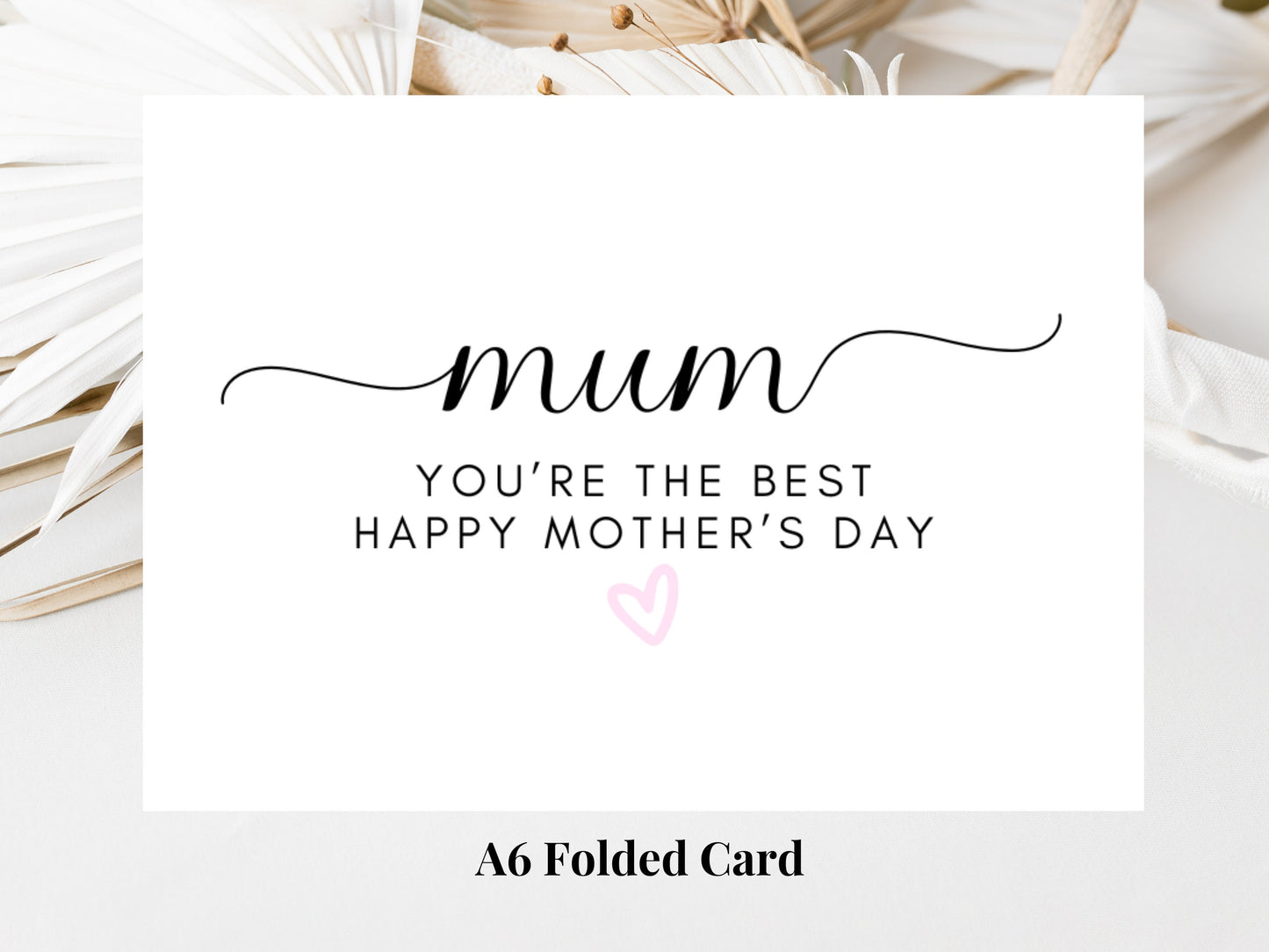 Mum Youre the Best Card/ Personalised Happy Mothers Day Greeting Card/ I Love You Mum/ To a Special Mum/ Present/ Mothers Day Gift for Mum