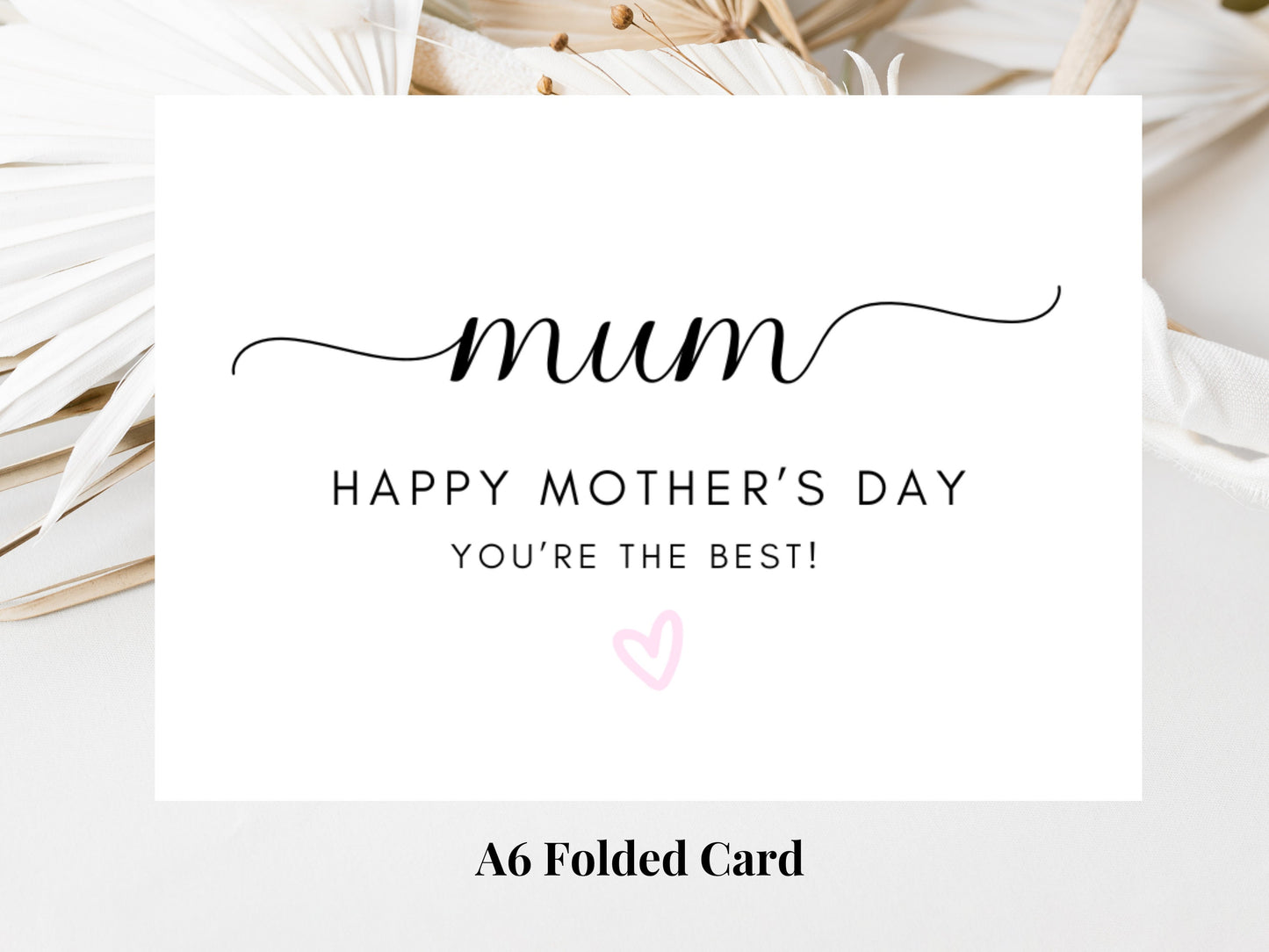 Happy Mothers Day Youre the Best Card/ Personalised Mothers Day Greeting/ I Love You Mum/ To a Special Mum/ Present/Mothers Day Gift for Mum