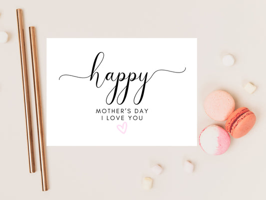 I Love You Happy Mothers Day Card/ Personalised Mothers Day Greeting/ I Love You Mum/ To a Special Mum/ Mothers Day Gift