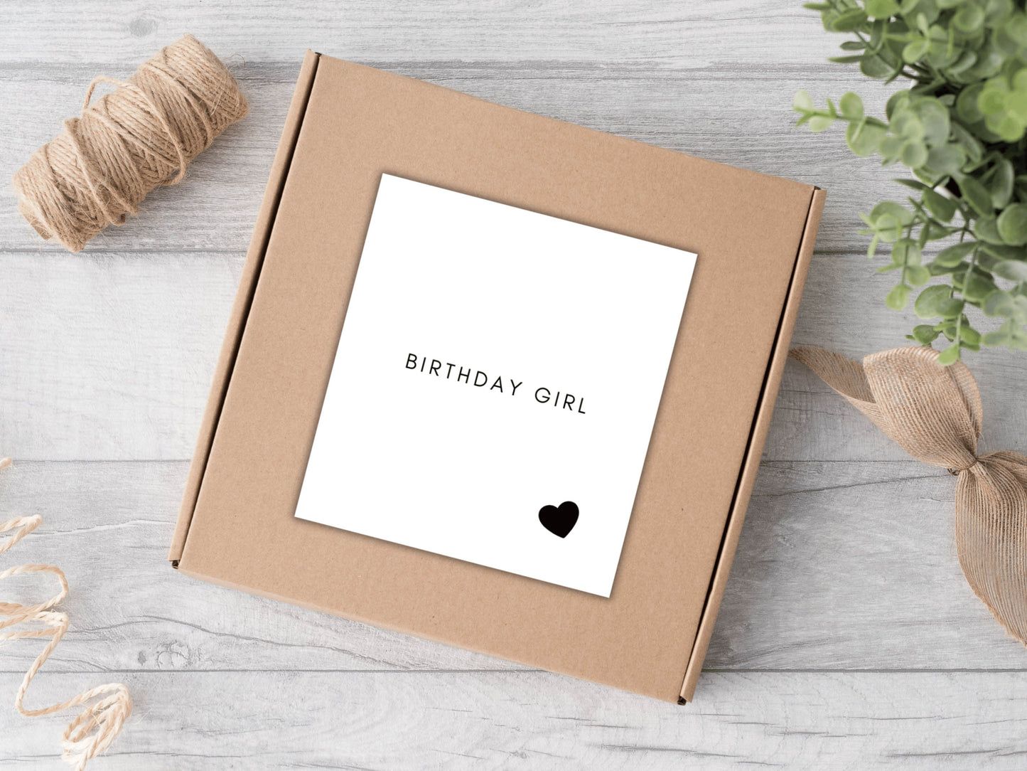 Birthday Girl Candle Label/ Monochrome Happy Birthday Gift Box Label/ Birthday Party Gift for Her/ Him/ Husband/ Partner Bag Sticker Decor