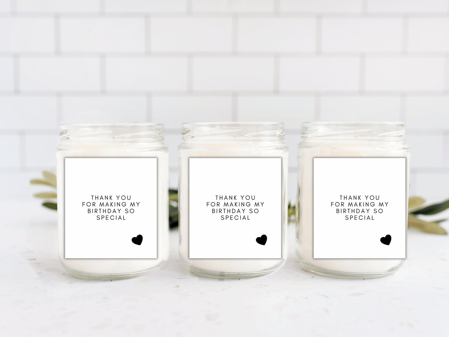 Thank You for Making My Birthday So Special Candle Label/ Monochrome Happy Birthday Box Label/ Party Gift for Her/ Him/ Husband/ Bag Sticker