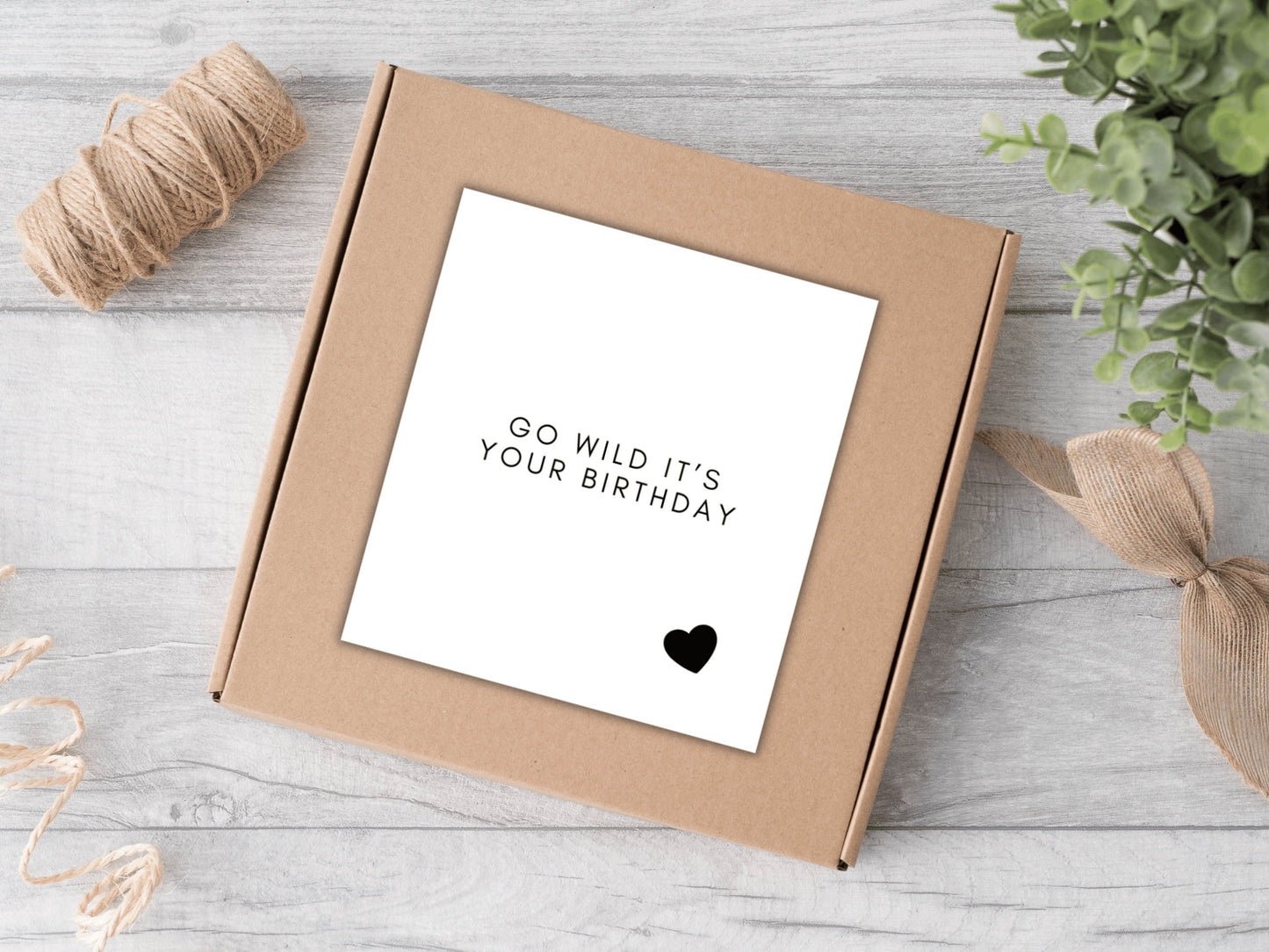 Go Wild Its Your Birthday Candle Label/ Monochrome Happy Birthday Gift Box Label/ Birthday Party Gift for Her/ Him/ Husband/ Bag Sticker