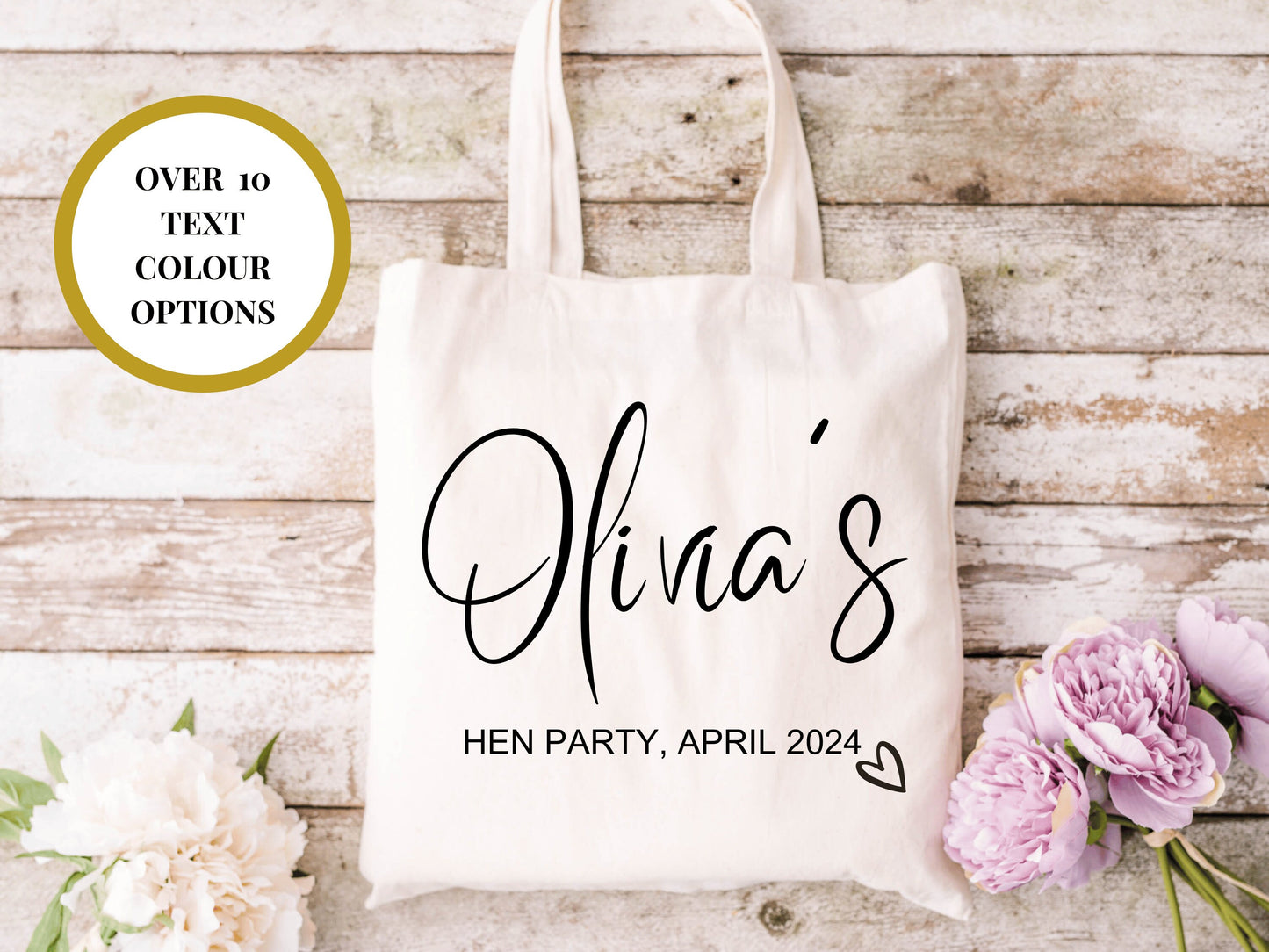 Personalised Hen Party Tote Bag/ Cotton Bridal Party Bag/ Bridal Shower Gift/ Hen Party Stuff Planning Bag/ Bridesmaid Proposal Box Filler