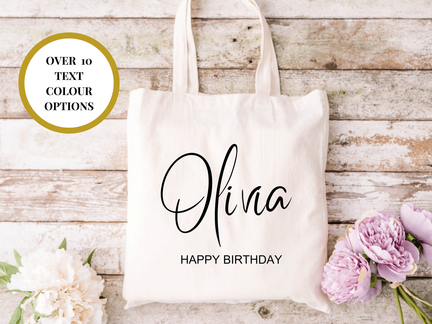 Personalised Happy Birthday Tote Bag/ Milestone Birthday Gift Bag/ Birthday Gift Idea Birthday Bag Keepsake Momento/ Birthday Present Bag