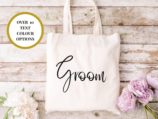 Groom Wedding Tote Bag/ Custom Cotton Lads Stag Weekend Party Bag/ Present for the Groom/ Stuff Planning Bag/ Stag Do Stuff Bag