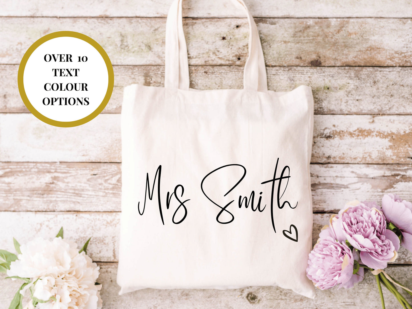 Personalised Mrs Tote Bag/ Future Mrs to Be Wedding Party Gift/ Bridal Party Weekend Shopper Bag/ Bridal Shower Bag/ Hen Party Bag