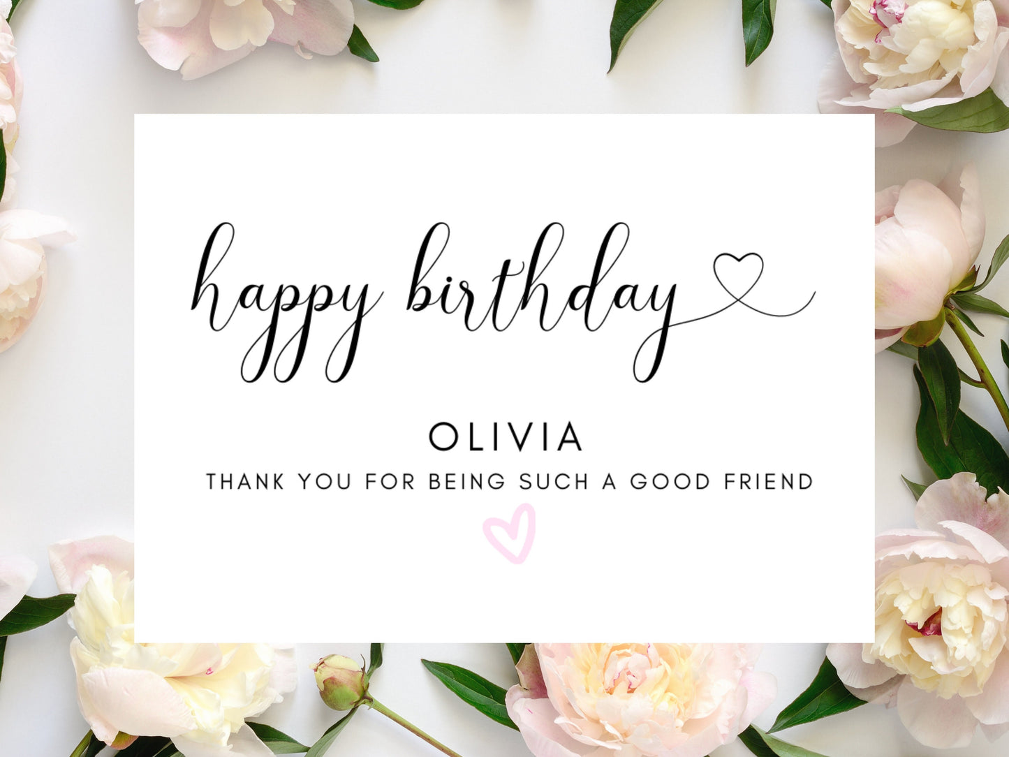 Thank You for Being Such a Good Friend Happy Birthday Prosecco Label/ Personalised Champagne Water Bottle Sticker/ Wine Birthday Party Decor