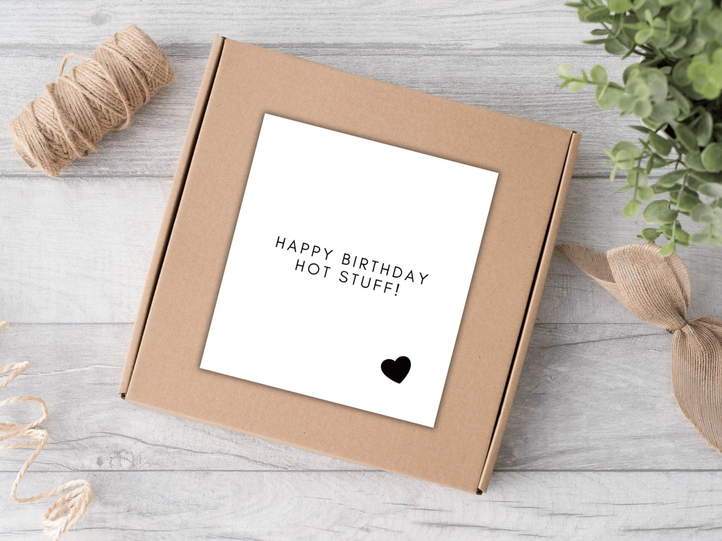 Happy Birthday Hot Stuff Candle Label/ Monochrome Happy Birthday Gift Box Label/ Birthday Party Gift for Her/ Him Bag Sticker Decor