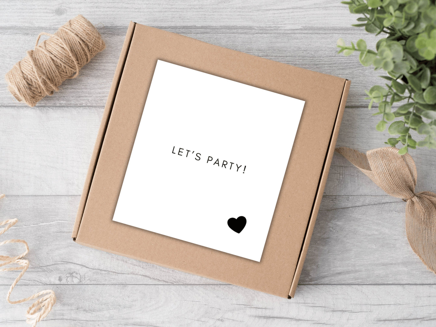 Lets Party Happy Birthday Candle Label/ Monochrome Happy Birthday Party Gift Box Label for Her/ Him/ Husband/ Bag Sticker