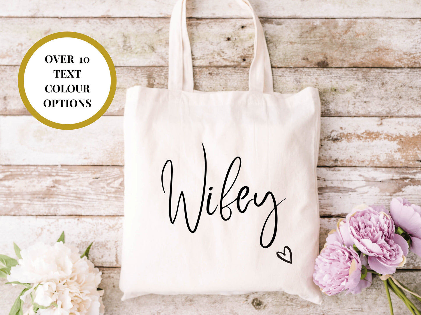 Wifey Wedding Tote Bag/ Custom Cotton Bridal Bag/ Bridal Shower Gift/ Hen Party Stuff Planning Bag/ Bridesmaid Proposal Box Filler