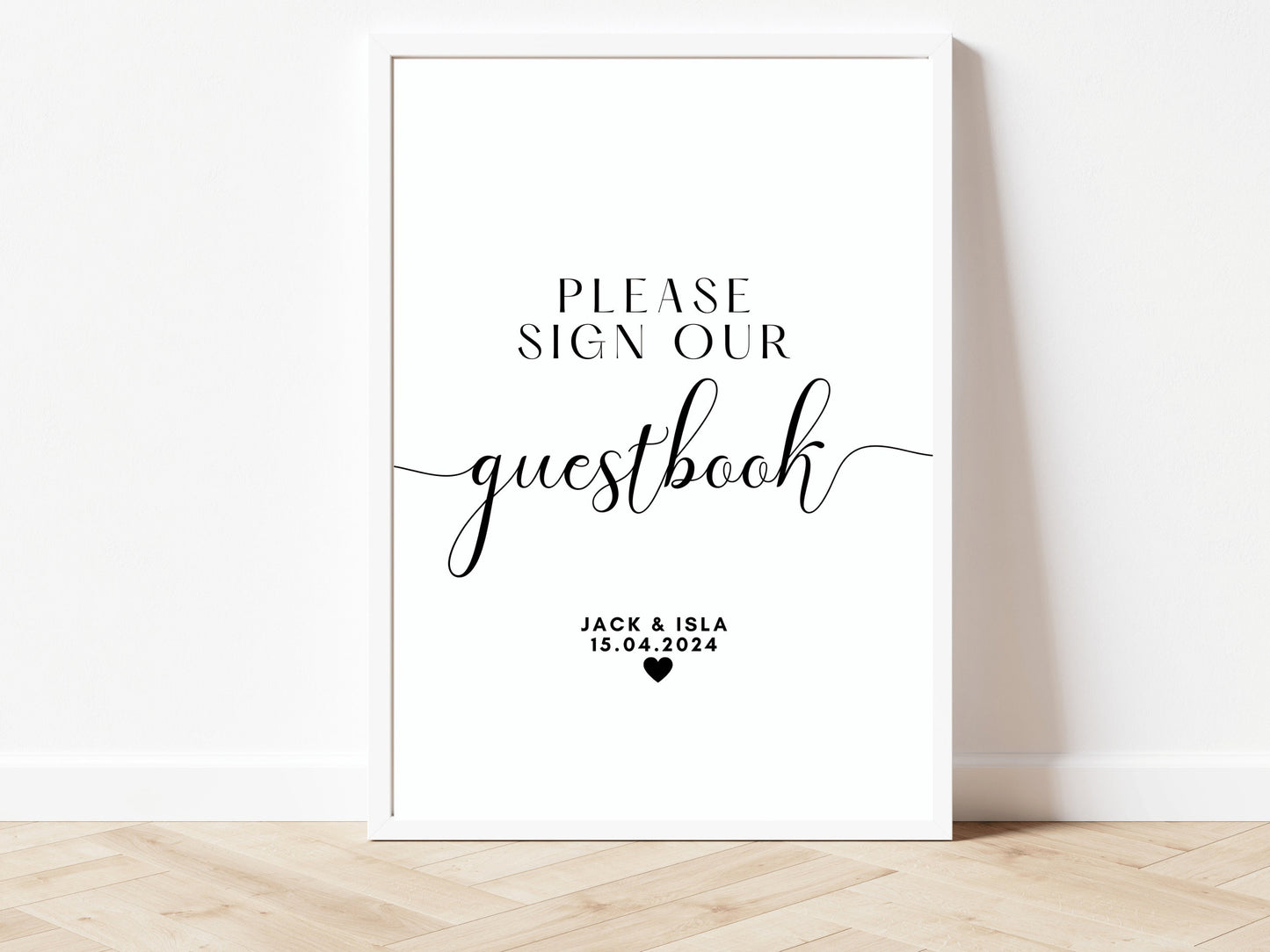 Please Sign Our Guestbook Sign/ 24 Text Colour Options/ Match Your Wedding Colour Scheme/ Wedding Venue Decor/ Guest Guestbook Poster Print