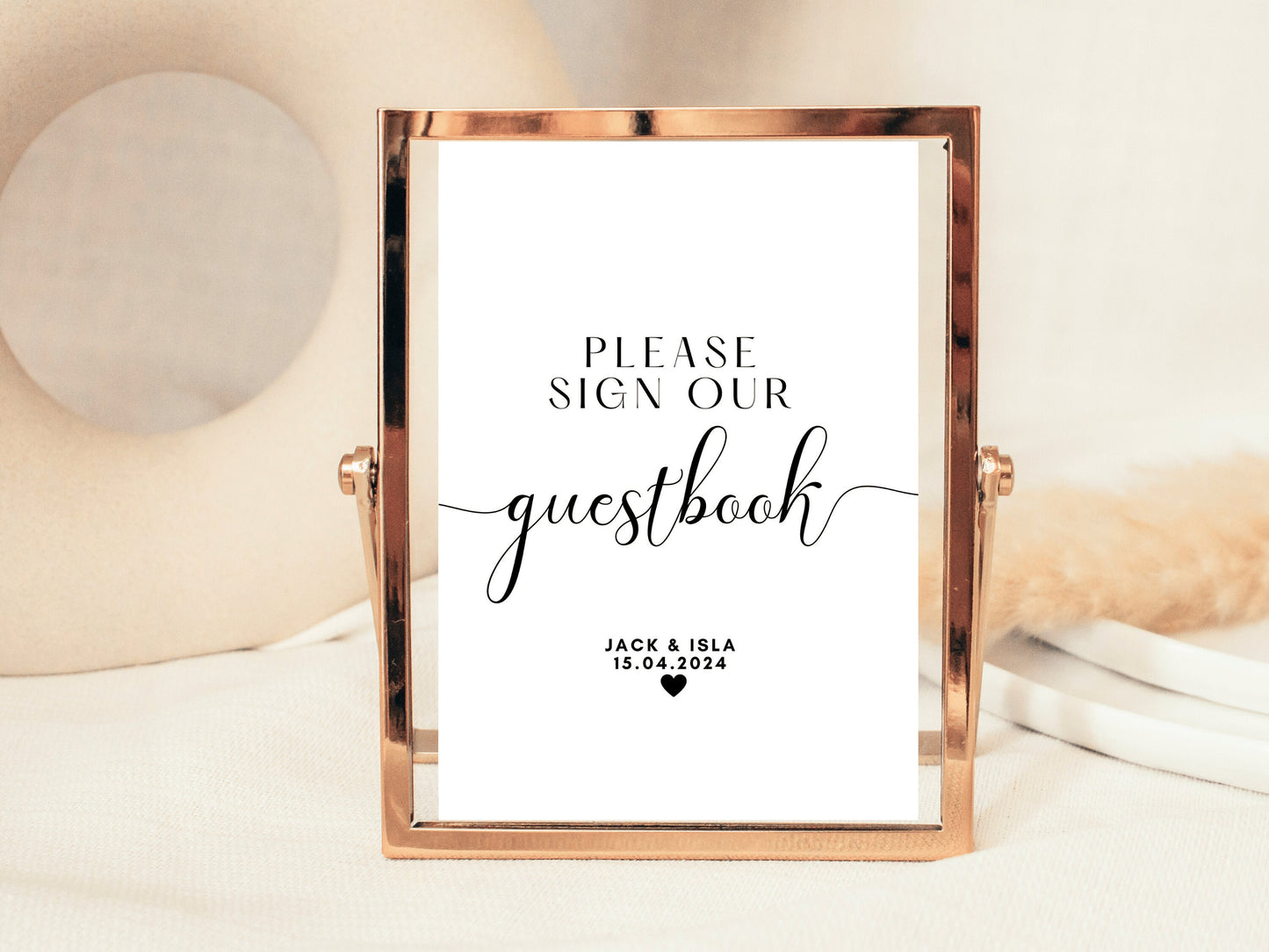 Please Sign Our Guestbook Sign/ 24 Text Colour Options/ Match Your Wedding Colour Scheme/ Wedding Venue Decor/ Guest Guestbook Poster Print