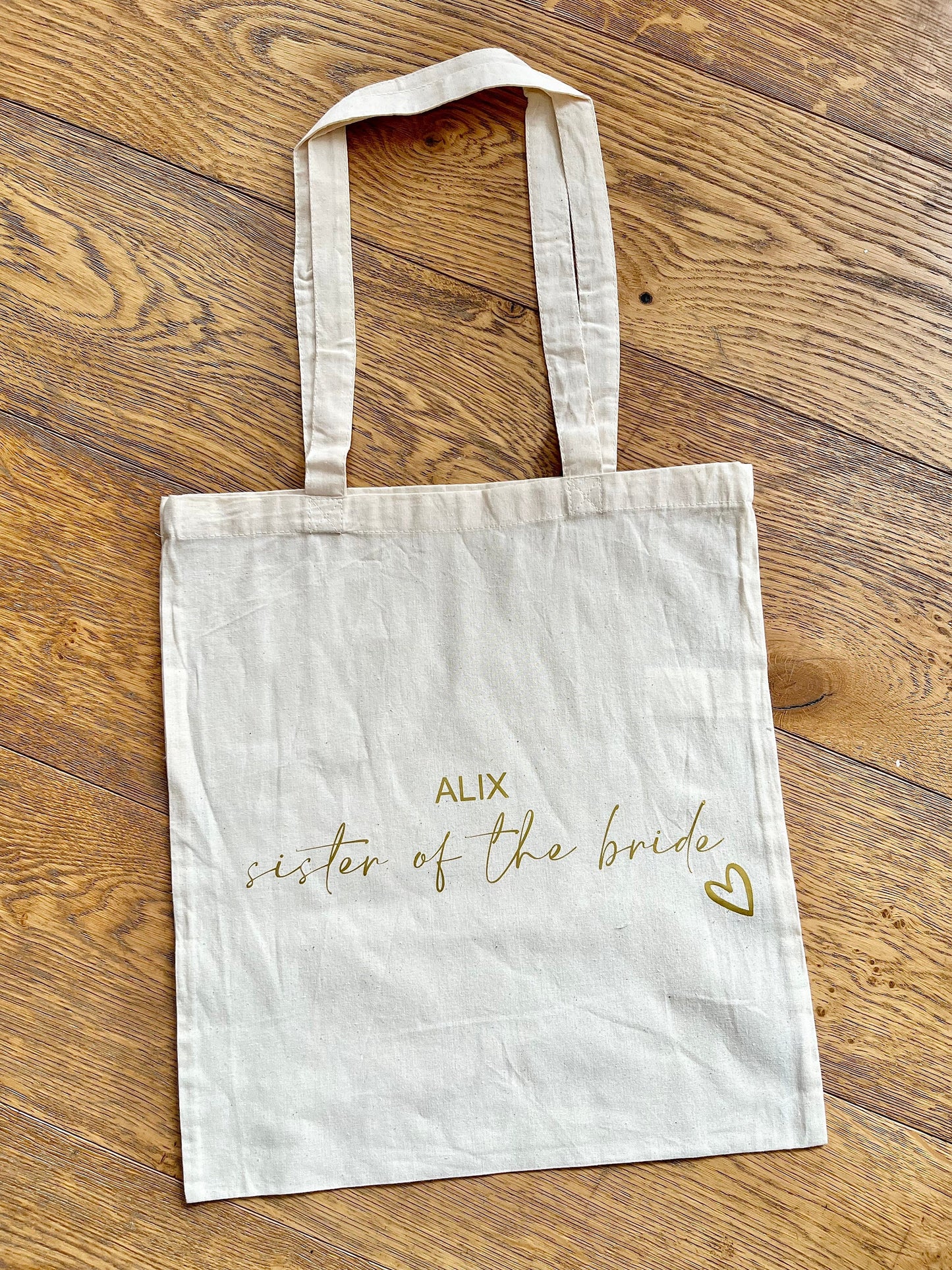 Personalised Sister of the Bride Tote Bag/ Future Mrs to Be Bridal Party Gift/ Bridal Weekend Shopper Bag/ Bridal Shower Bag/ Hen Party Bag