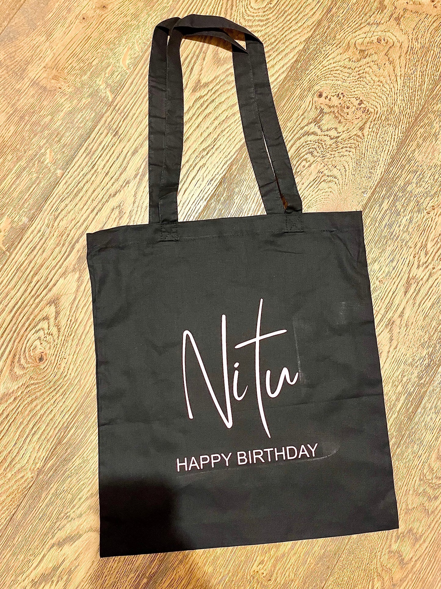 Personalised Happy Birthday Tote Bag/ Milestone Birthday Gift Bag/ Birthday Gift Idea Birthday Bag Keepsake Momento/ Birthday Present Bag