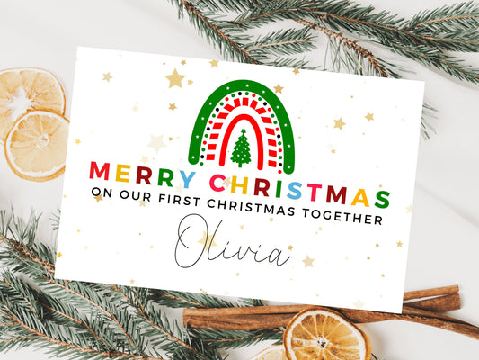 Personalised Our First Christmas Together Card/ Merry Christmas/ Romantic Wife/ Husband/ Girlfriend/ Boyfriend/ Fiance/ Seasons Greetings