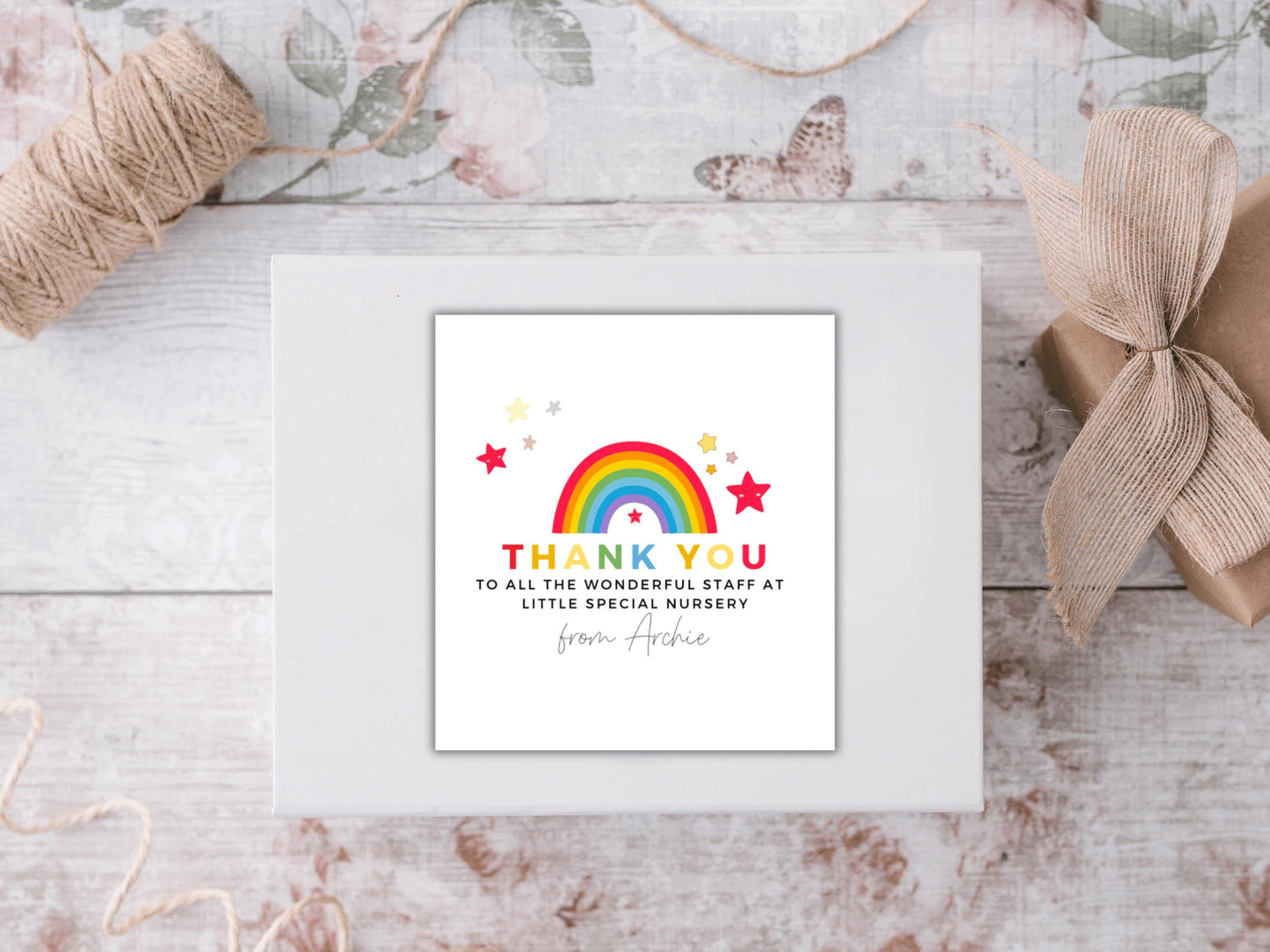 Personalised Thank You to the Wonderful Staff Teacher Candle Label/ End of Year School Teacher Teacher Appreciation Present Gift Sticker