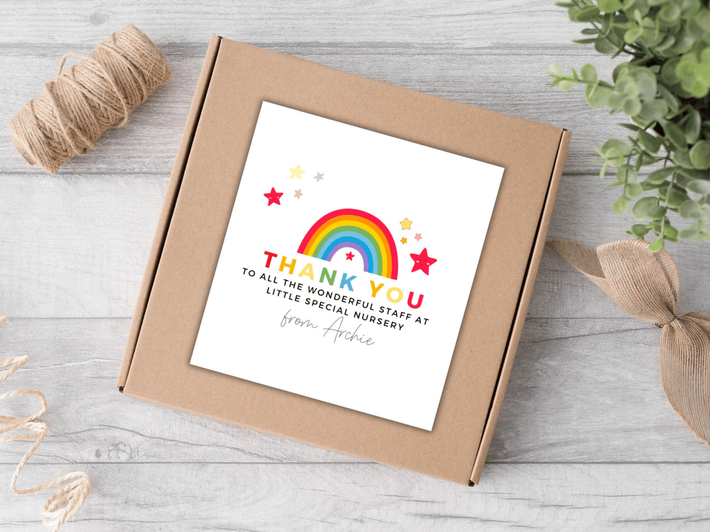 Personalised Thank You to the Wonderful Staff Teacher Candle Label/ End of Year School Teacher Teacher Appreciation Present Gift Sticker