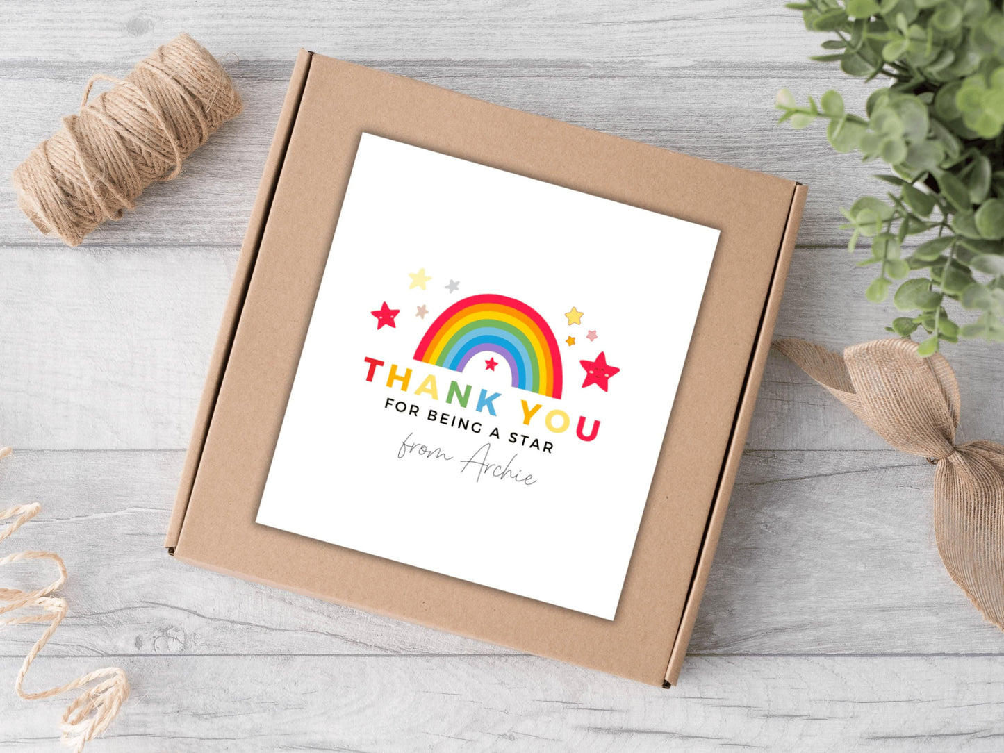 Personalised Teacher Thank You for Being a Star Candle Label/ End of Year School Teacher Appreciation Present Gift Sticker Present