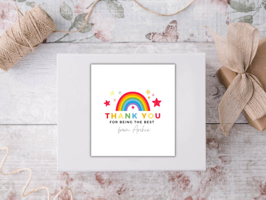 Personalised Teacher Thank You for Being the Best Candle Label/ End of Year School Teacher Appreciation Present Gift Sticker Present