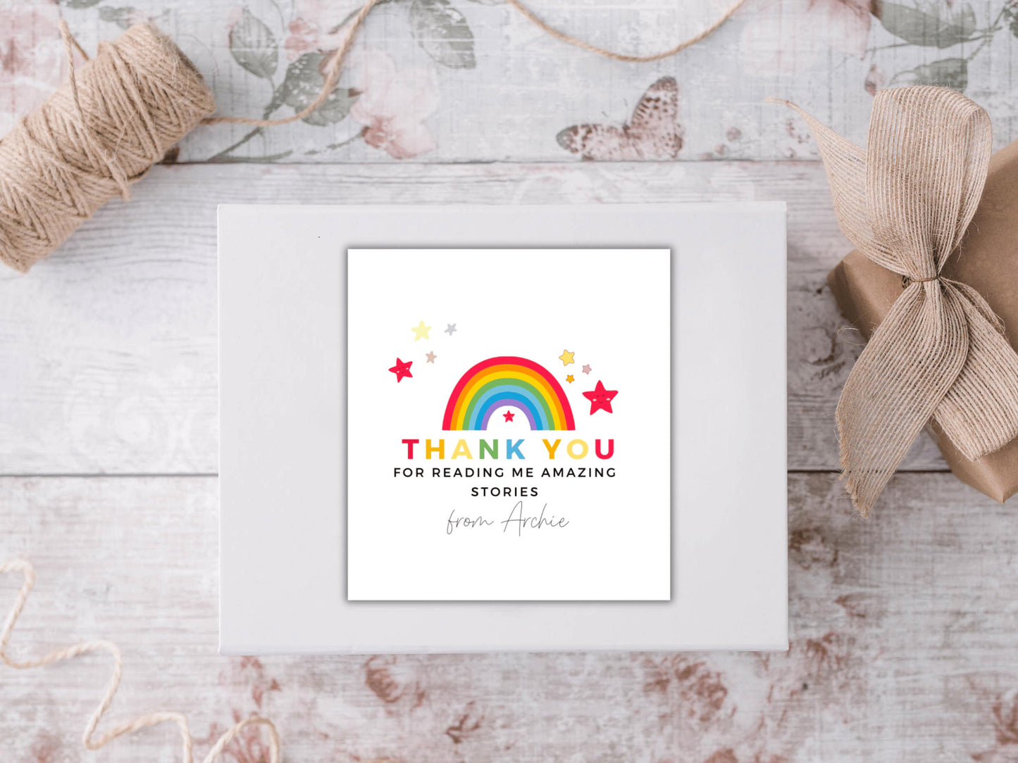 Personalised Teacher Thank You for Reading Me Amazing Stories Candle Label/ End of Year School Teacher Appreciation Present Gift Sticker