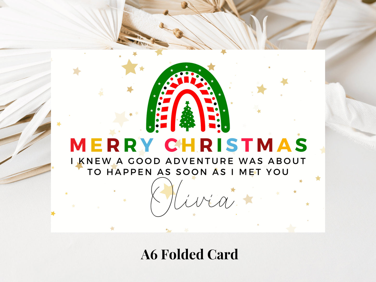 Personalised I Knew A Good Adventure Was About to Happen as Soon as I Met You Merry Christmas Card/ Wife/ Husband/ Girlfriend/ Boyfriend