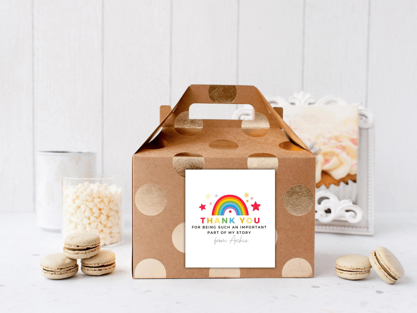 Personalised Thank You for Being Such An Important Part of My Story Candle Label/ Rainbow Teacher Appreciation Sticker/ End of Year Label