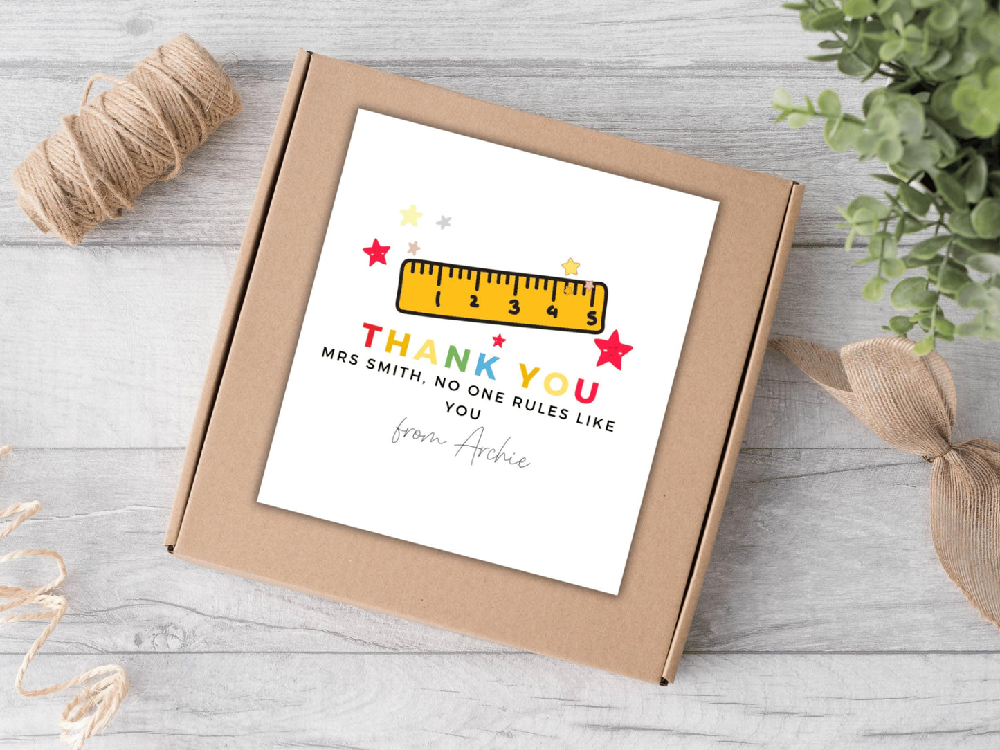 Personalised No One Rules Like You Teacher Thank You Candle Label/ End of Year School Teacher Appreciation Present Gift Sticker