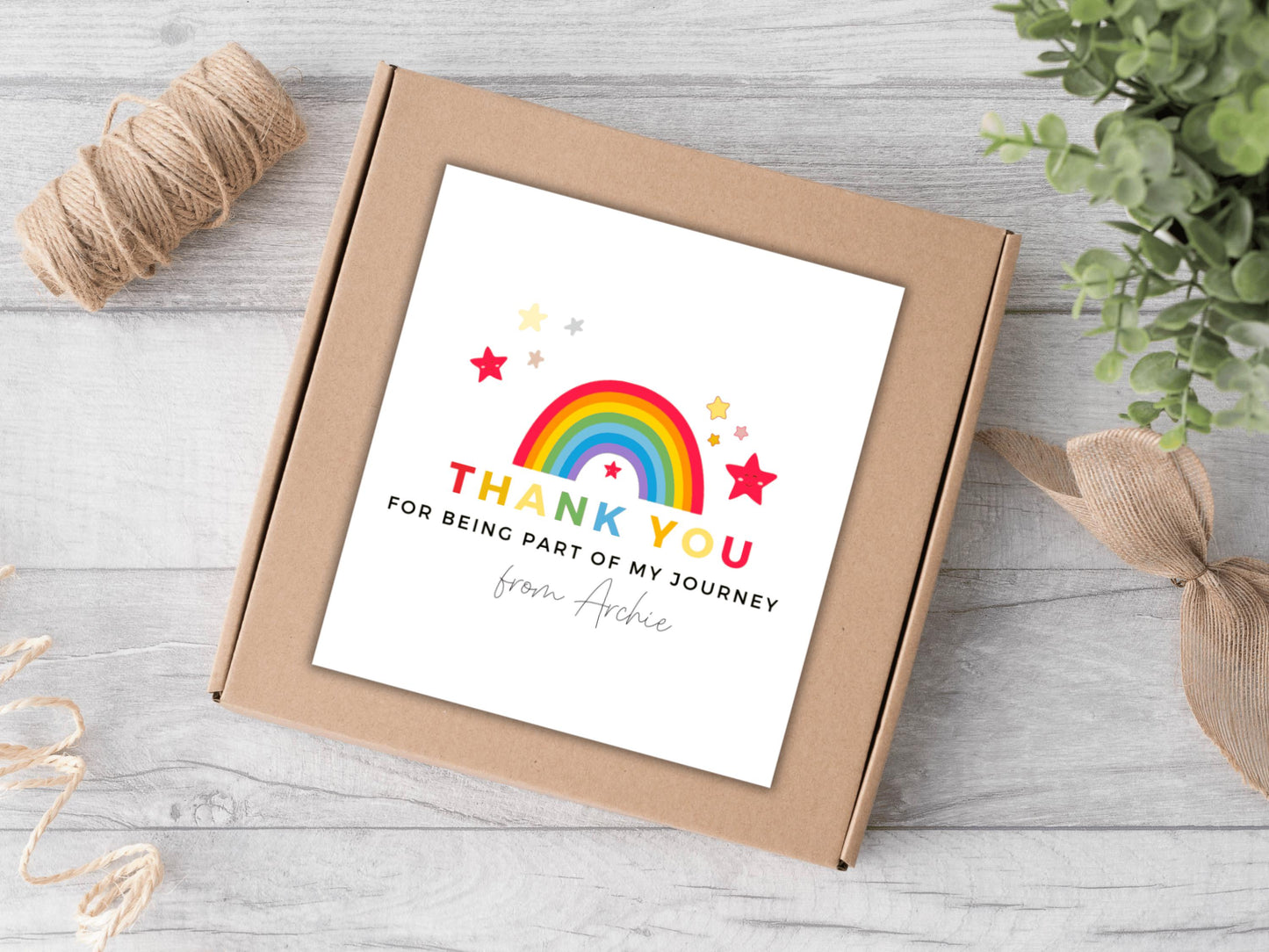 Personalised Thank You for Being Part of My Journey Candle Label/ End of Year School Teacher Appreciation Present Gift Sticker Present