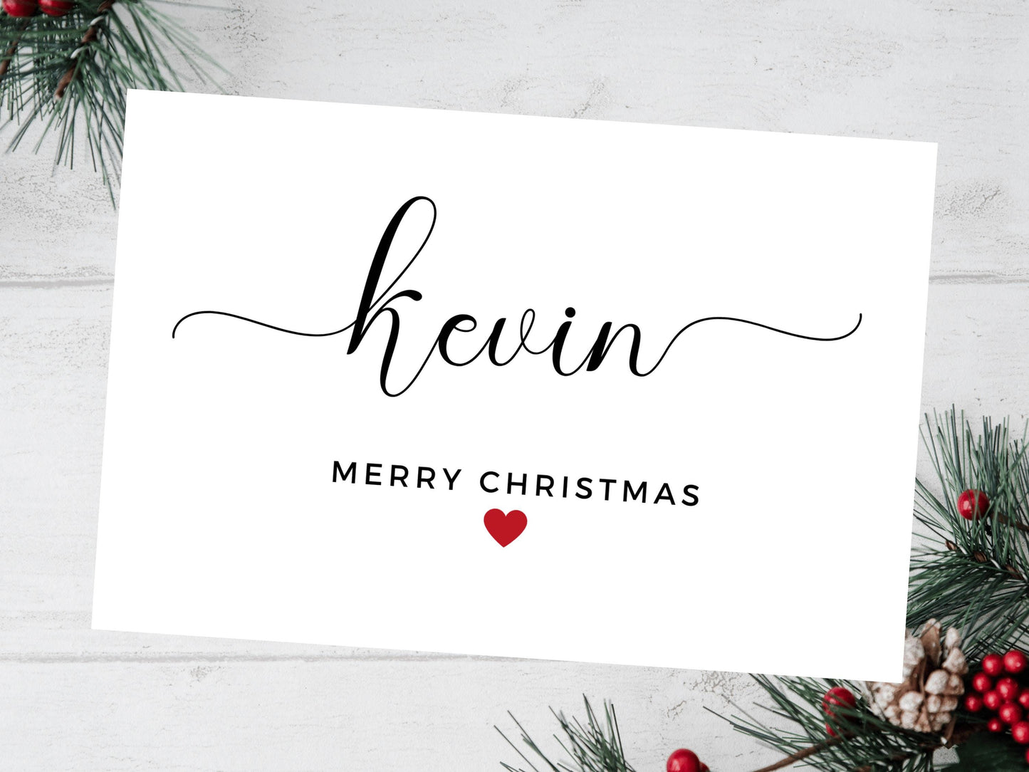 Personalised Merry Christmas Card/ Happy Christmas/ Season Xmas Greetings Card