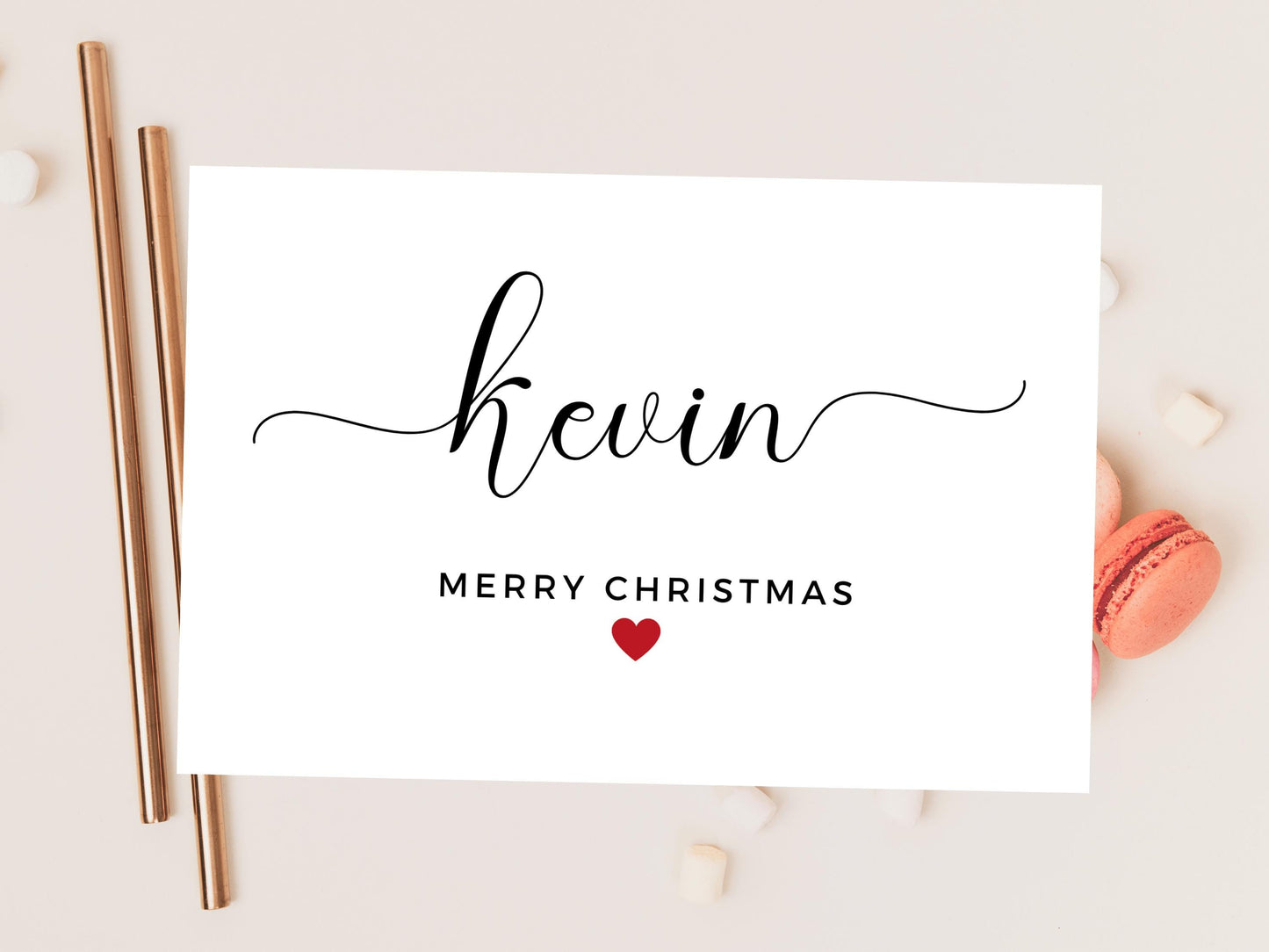 Personalised Merry Christmas Card/ Happy Christmas/ Season Xmas Greetings Card