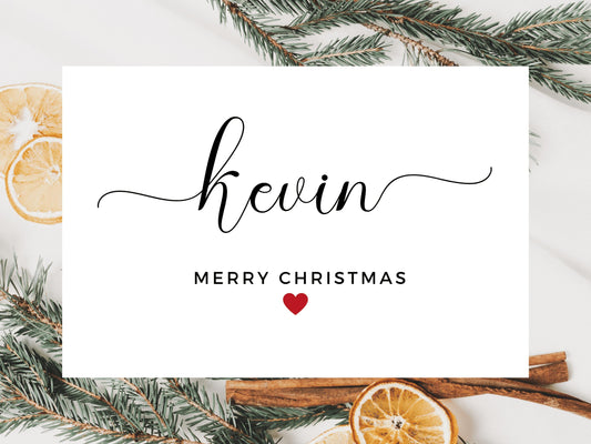 Personalised Merry Christmas Card/ Happy Christmas/ Season Xmas Greetings Card