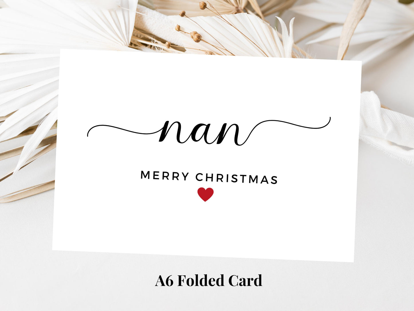 Personalised Grandmother Merry Christmas Card/ Nan Happy Christmas/ Season Xmas Greetings Card