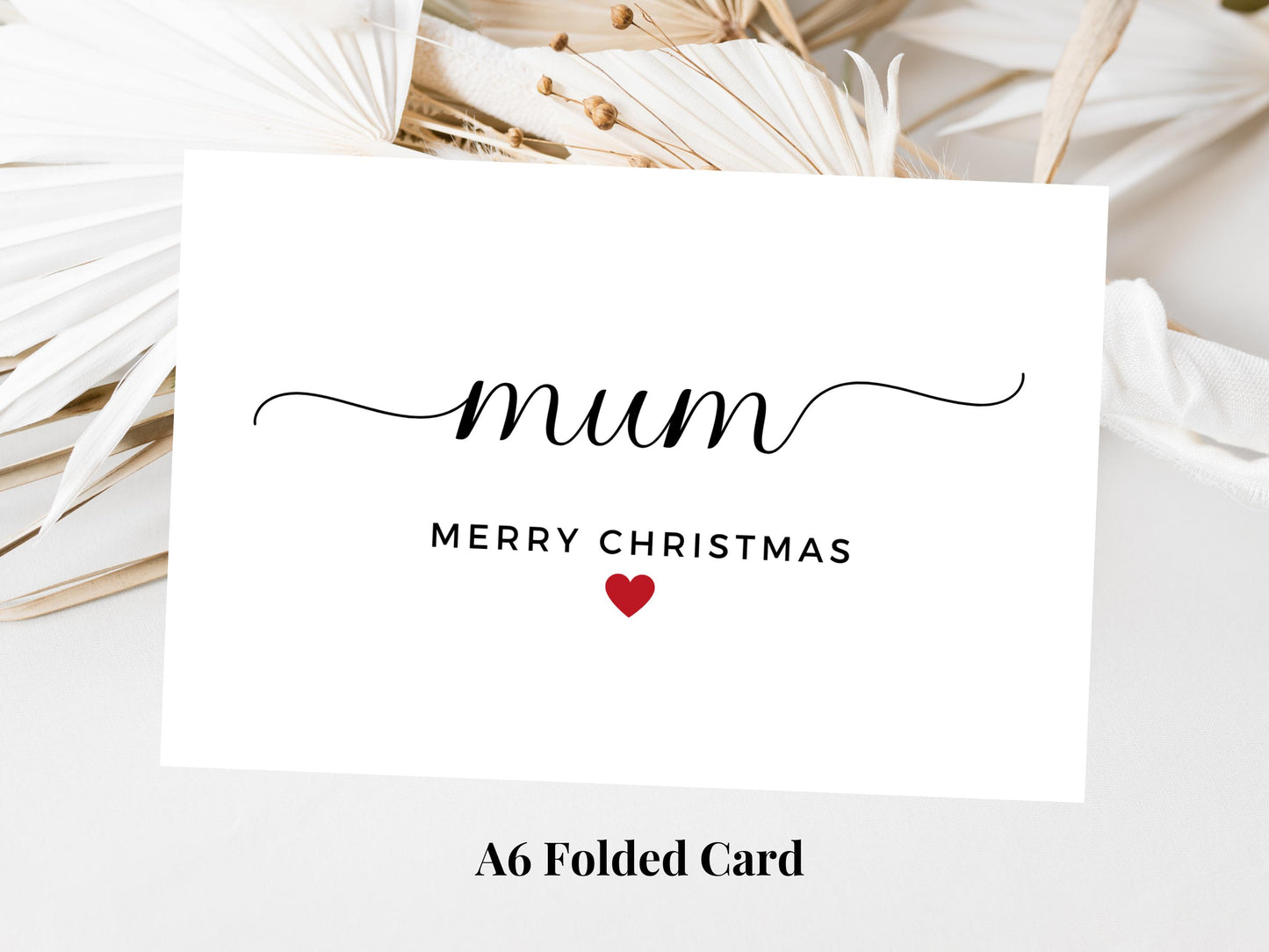 Personalised Mum Merry Christmas Card/ Mother Happy Christmas/ Season Xmas Greetings Card for Mum