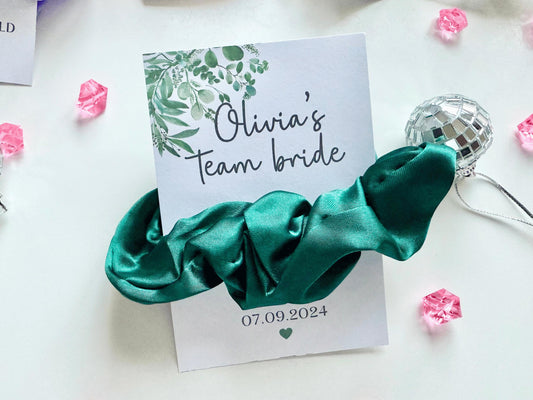 Personalised Team Bride Scrunchie/ Hair Accessories/ Bride Tribe/ Bride Squad Hen Party Favours/ Will You Be My Bridesmaid/ Maid of Honour