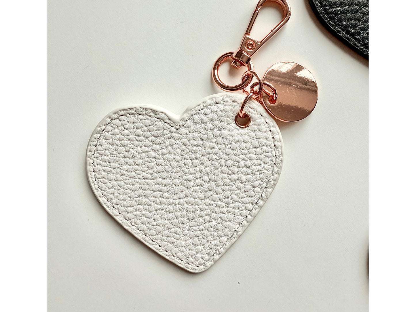 Custom Maid of Honour Heart Keyring/ Will You Be My Proposal Box Filler Key Clip/ Faux Leather Bag Charm/ Initials Keychain/ Gift for Her