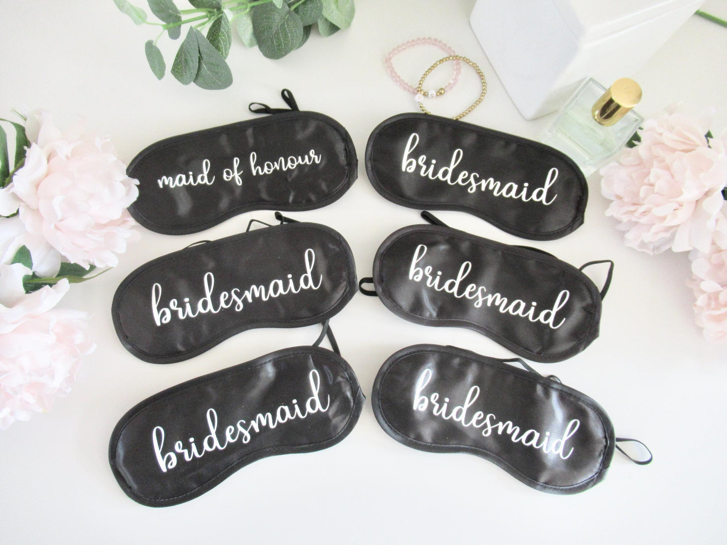 Personalised Bridesmaid Eye Mask/ =Bridal Party Gift/ Travel Sleep Mask/ Custom Wedding Favour/ Bachelorette Party Gift Box Bag Filler