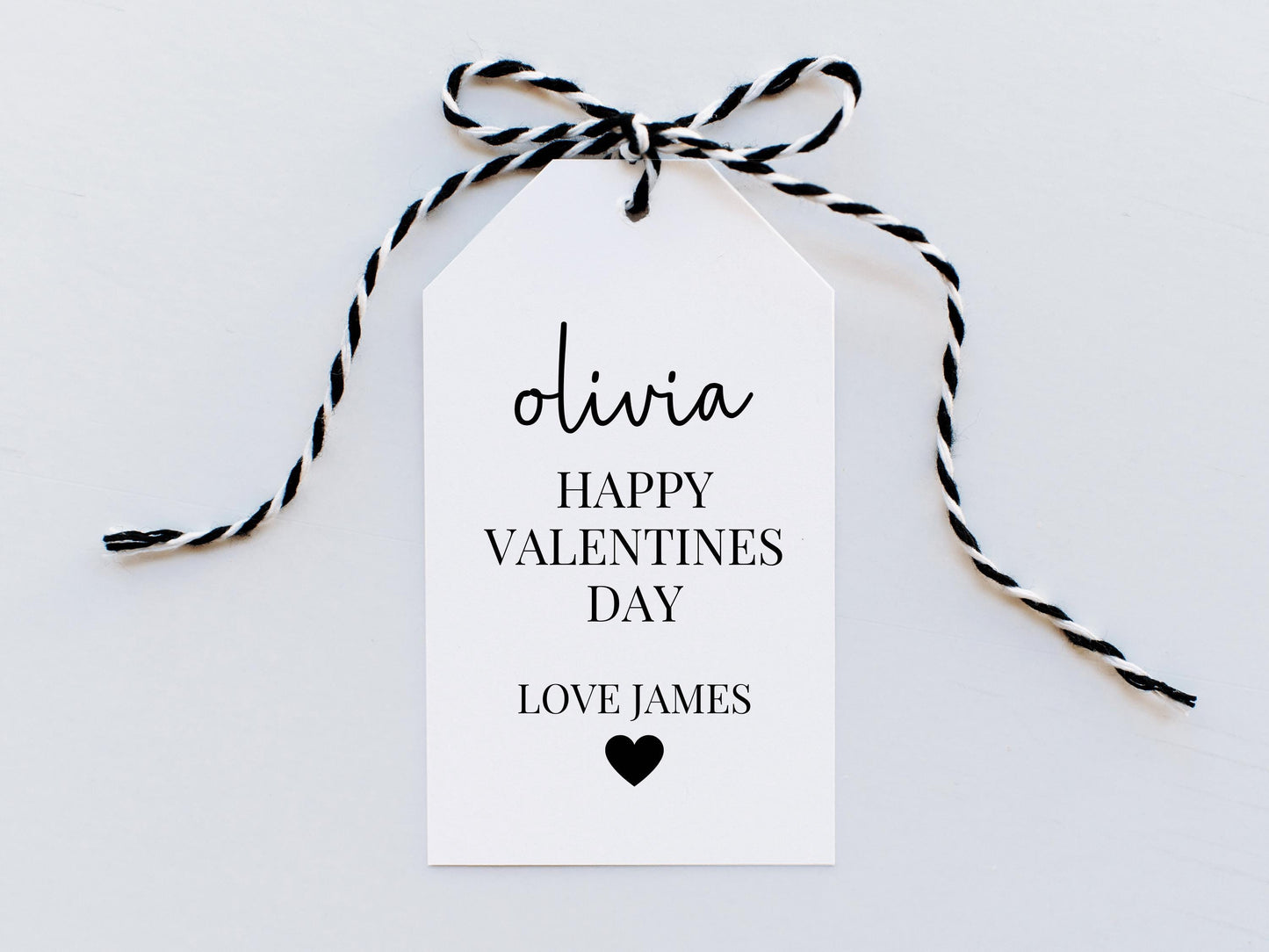 Personalised Happy Valentines Day Gift Tag/ I Love You Valentines Day Gift Box Name Tag/ Gift Favour with Ribbon/ Be Mine Valentines Treats